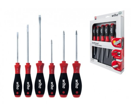 Zestaw wkrętaków płaskich/ krzyżowych PH/ krzyżowych PZ, SoftFinish, 6-cz nr 26113